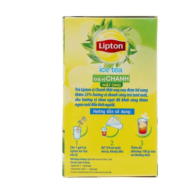 Trà Lipton Ice Tea chanh mật ong hộp 224g (16 gói x 14g)