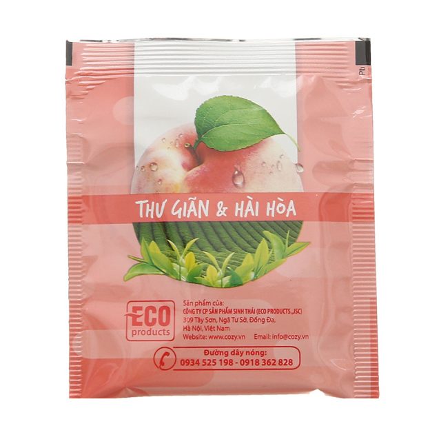 Trà Cozy Đào hộp 50g (25 gói x 2g) - Trà túi lọc