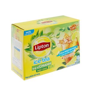 Trà Lipton Ice Tea chanh mật ong hộp 224g (16 gói x 14g)