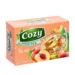 Trà Cozy Ice Tea Đào hộp 240g (16 gói x 15g) Trà Hòa Tan