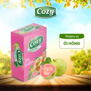 Trà Cozy Ice Ổi Hồng Hộp 240g - 16 Gói x 15g Trà Hòa Tan