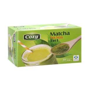 Trà Sữa Matcha Cozy 3 in 1 hộp 306g (18 gói x 17g)